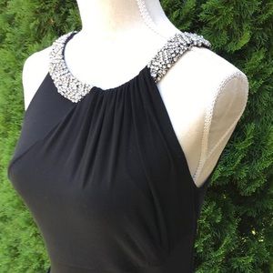 Ralph Lauren evening gown with rhinestone neckline